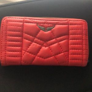 Zadig & Voltaire red leather wallet